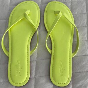 J. Crew Neon Yellow Summer Flip Flops